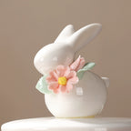 Beautiful small medium Amberra ceramic porcelain white urn to store the ashes of your bunny rabbit and keep the memory alive