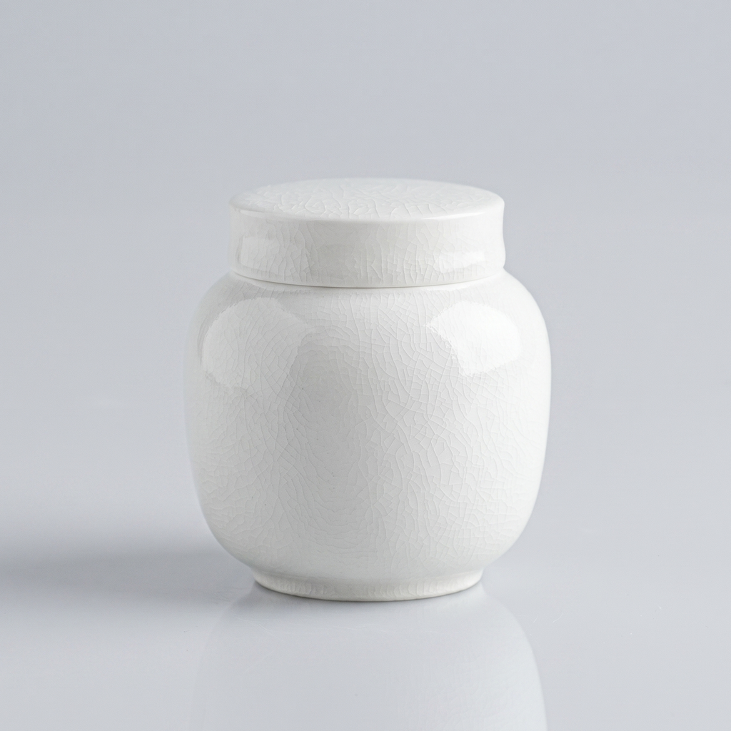 Beautiful small Amberra ceramic porcelain white urn to store the ashes of your hamster, rabbit, small dog, cat or other pet