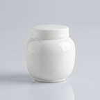 Beautiful small Amberra ceramic porcelain white urn to store the ashes of your hamster, rabbit, small dog, cat or other pet