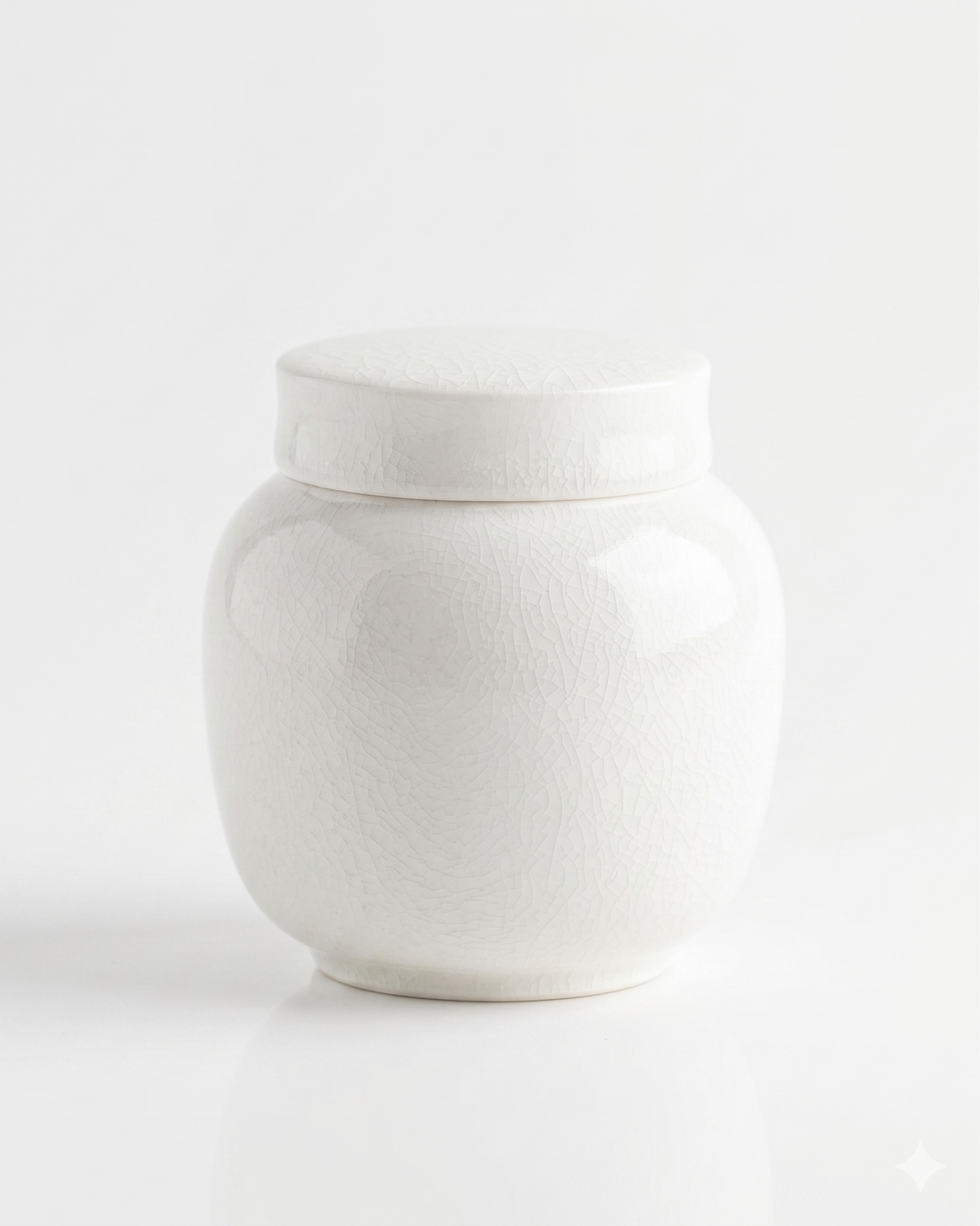 White polished small porcelain ceramic Pet Urn for hamster, rabbit, or other small pet