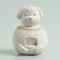 Cute white-grey mycelium mushroom textured 100% biodegradable pet ash urn for your dog