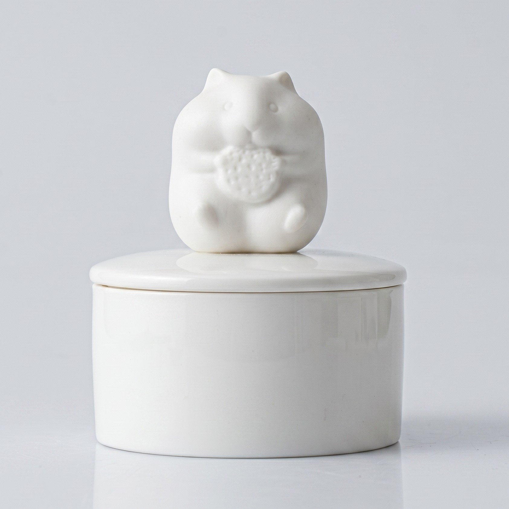 Beautiful small Amberra ceramic porcelain white urn to store the ashes of your hamster, mouse or rat and keep the memory alive