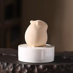 Beautiful small white porcelain ceramic hamster urn 