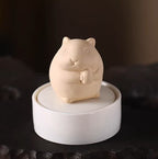 Beautiful small white porcelain ceramic hamster urn 