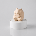 Beautiful small white porcelain ceramic hamster urn 